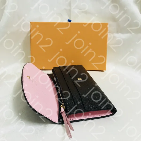 Emilie Wallet Fashion Женская кнопка Длинная кошелька Пум для карты круглой монеты Zippy коричневый водонепроницаемый холст высококачественный коробка Dust b288a