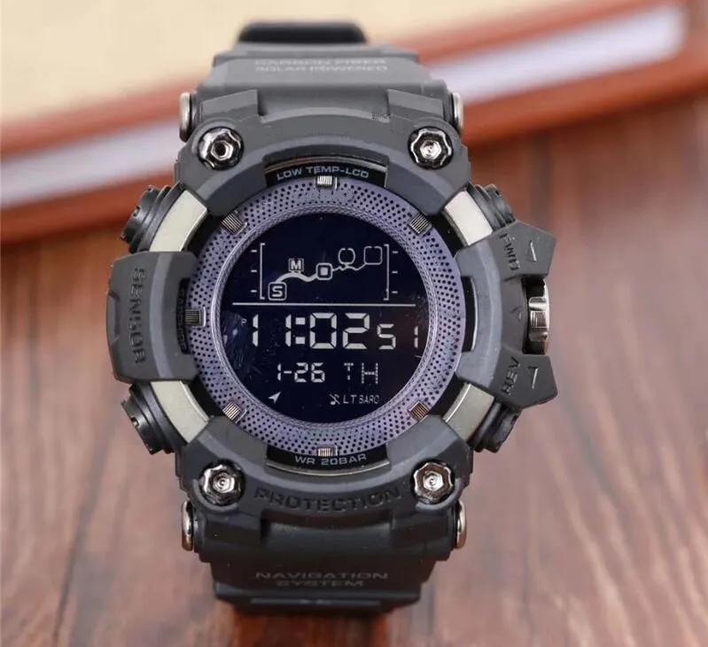 الساعات الكبيرة الساعات الهاتفية الرياضية للرجال LED LED Waterproof Mountaineing Digital Men Watches الأضواء الأوتوماتيكية 269W