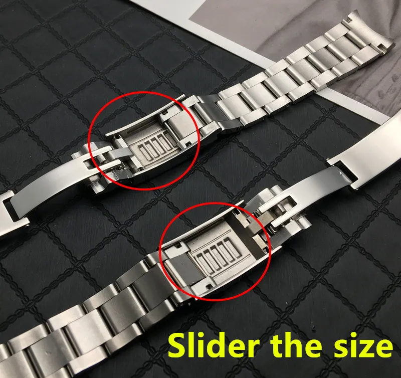 Marke 20mm gebürstet polnischen Silber Edelstahl Uhrenarmbänder für RX Submarine Role Strap Sub-Mariner Armband Armband1250r