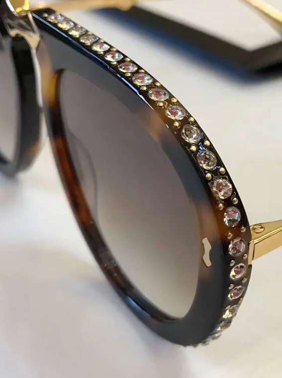 0307 Black Gold Fashion Pilot Folding Sunglasses 56mm 0307S men Sunglasses New with Box271m
