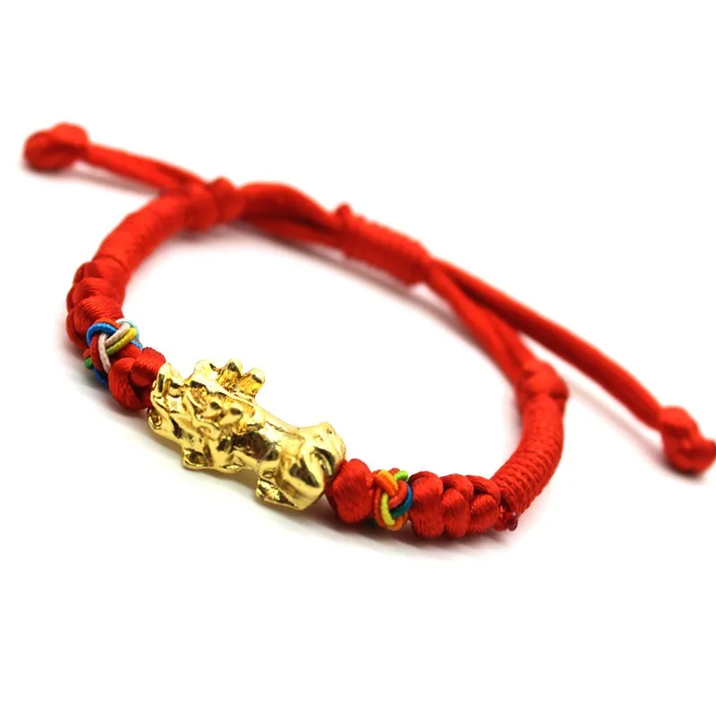 CK021 Nieuwe rode touw bixie armband handgeweven etnische stijl mode mannen en vrouwen geluk bixie armband sieraden280y