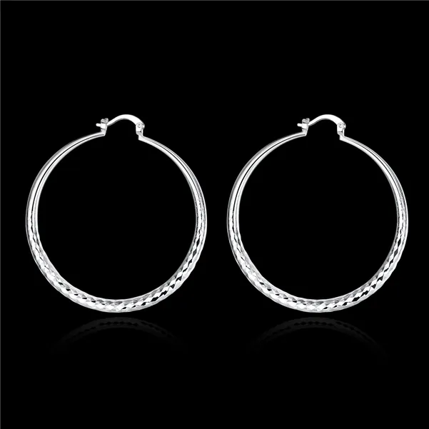 Sterling silver plated Circular section diamond earrings DFMSE291 women's 925 silver Dangle Chandelier earrings a lo268C