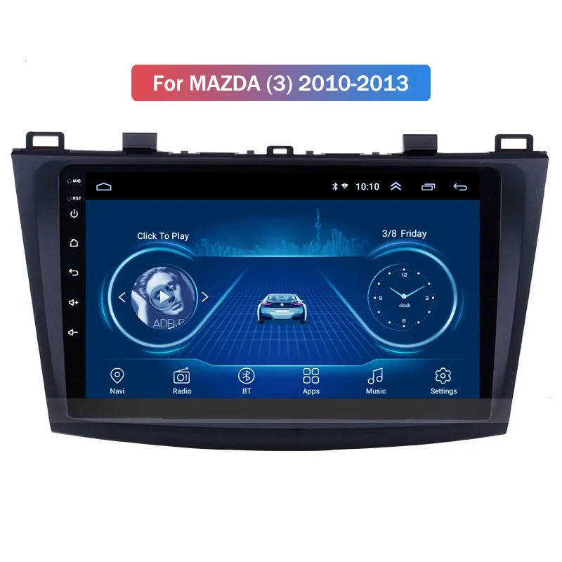 Lecteur DVD vidéo autoradio Android 10 pour MAZDA 3 2004-2009 Navigation GPS Audio SWC