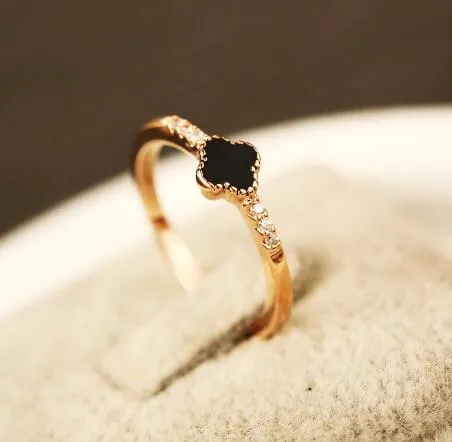 Mode Koreanische Intarsien Zirkon Ring Überzogene 18k Reales Gold Einfache Weibliche Ring Mode Klassische Frauen Ring Valentinstag geschenk286n