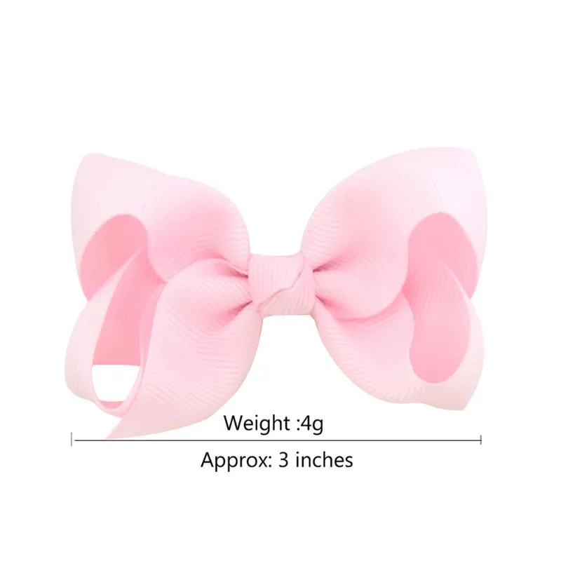 40 Bulk Small Toddler Ribbon Bows With Alligator Hair Clips Solid Childrens Hair Bows For Pigtails Little Girls Accessories253o