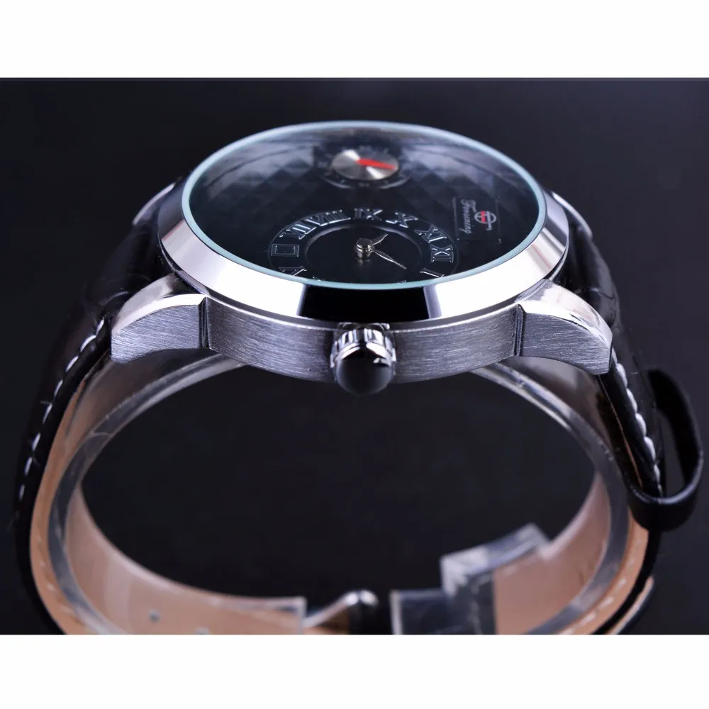 Forsining Horloge met kleine wijzerplaat Tweedehands display Obscure Design Herenhorloges Topmerk Luxe Automatisch horloge Mode Casual Klok Me251q