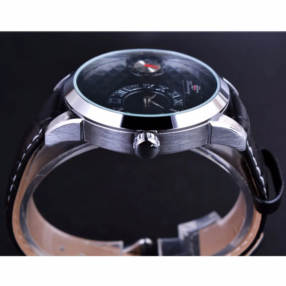 Forsining Small Dial Watch عرض اليد المستعملة Desig Mens Watches أعلى العلامة التجارية الفاخرة أوتوماتيكية مشاهدة الأزياء عرضية على مدار الساعة ME251Q