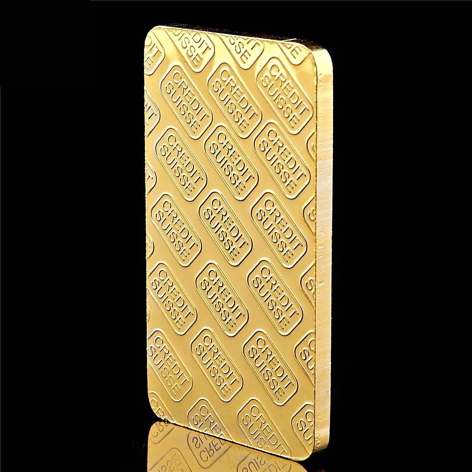 24K Arts and Crafts Gold UNA ONCE Fine 9999 Magnetic Credit Suisse Bullion con diferentes números 8917878