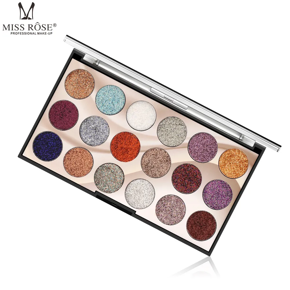 18 Färgglitter Ögonskugga Palette Shining Eye Shadow Pallets Fröken Rose Branded Professional Star Eyes Stage Makeup