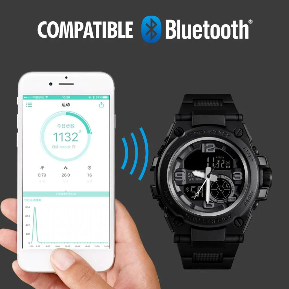 SkmeiスマートスポーツウォッチメンズBluetooth Multifunction Digital Watch