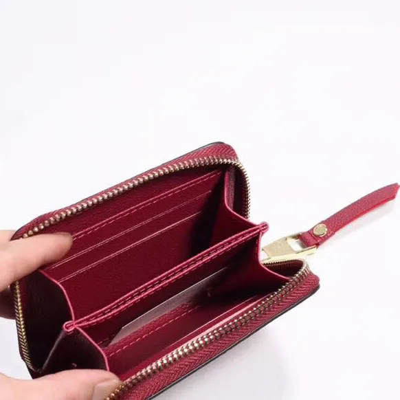 Dicky0750 walletl leather short wallet for women fashion lady money bag zipper pouch classic coin purse pocket note card holder clutch wholesale