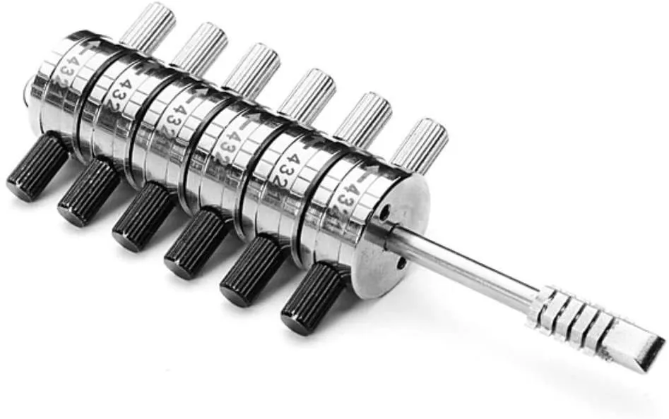 Декодер Tibbie Pick, ручной инструмент, 6-цилиндровый считыватель, автомобильные инструменты для отмычки, слесарные инструменты с кожаным чехлом233F