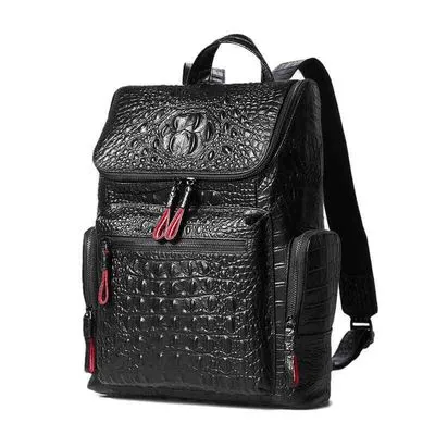 High quality leather Crocodile print backpack men bag Famous designers canvas men's backpack travel bag backpacks Laptop bag300w