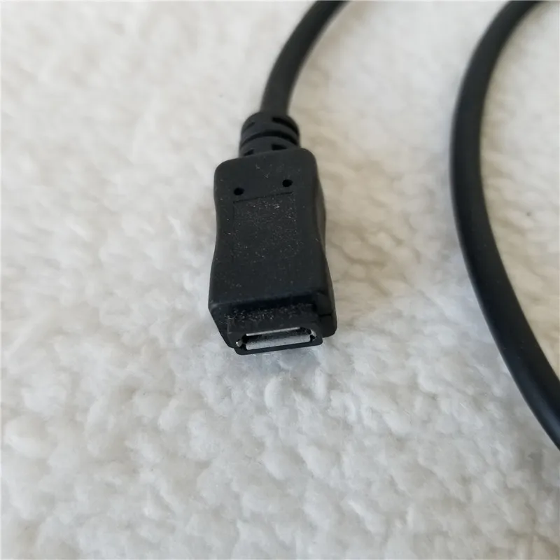 マイクロBメスからミニb女性USBデータケーブル拡張ワイヤー電話データトランファーカメラアンドロイド電話ブラック50cm