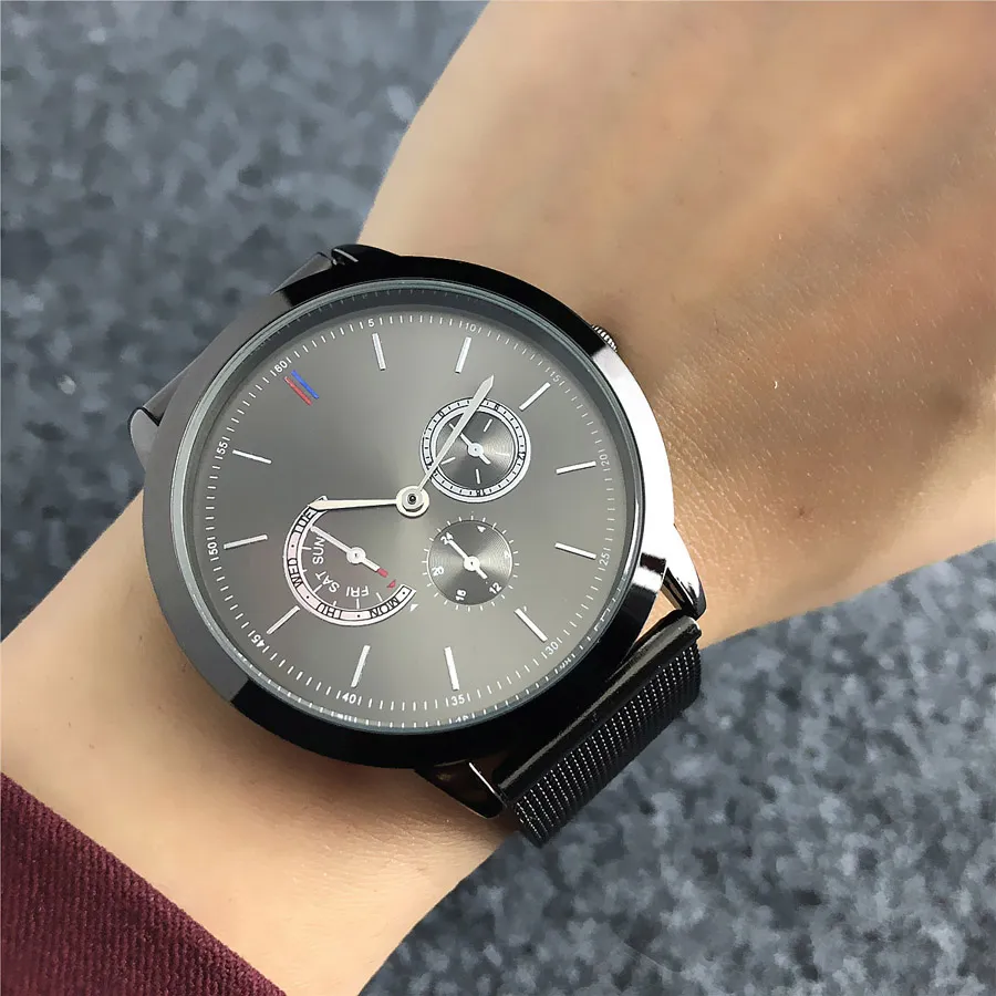 Модные брендовые наручные часы для женщин и мужчин в стиле унисекс, кварцевые часы со стальным металлическим ремешком TOM 29302d