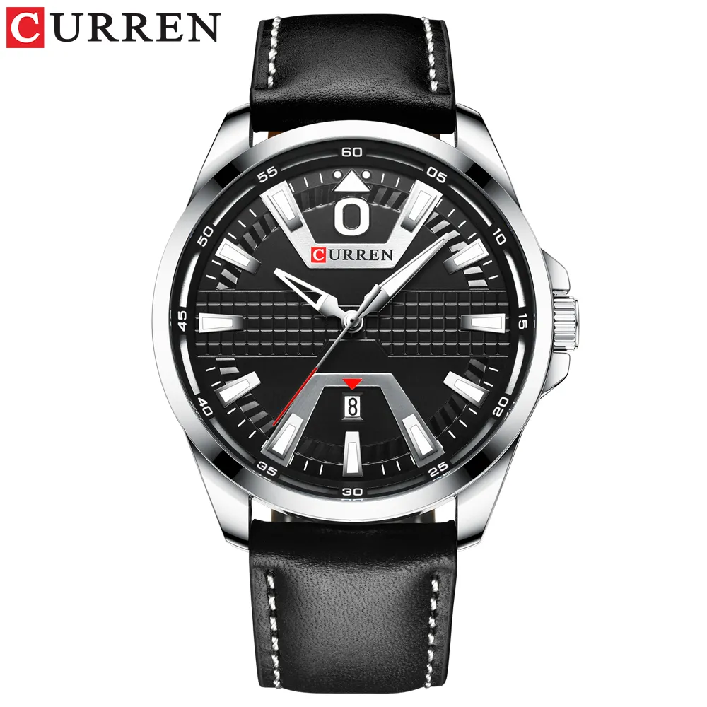 Kreative Uhr Uhr Mann Mode Luxus Uhr Marke CURREN Leder Quarz Business Armbanduhr Auto Datum Relogio Masculino291z