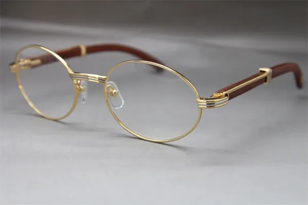 Vollholz-Brillen-Designer-Brillengestell für Damen mit Box-Rahmen, Vintage-Brille, Unisex, Größe 55–22–135 mm, Silber 2303