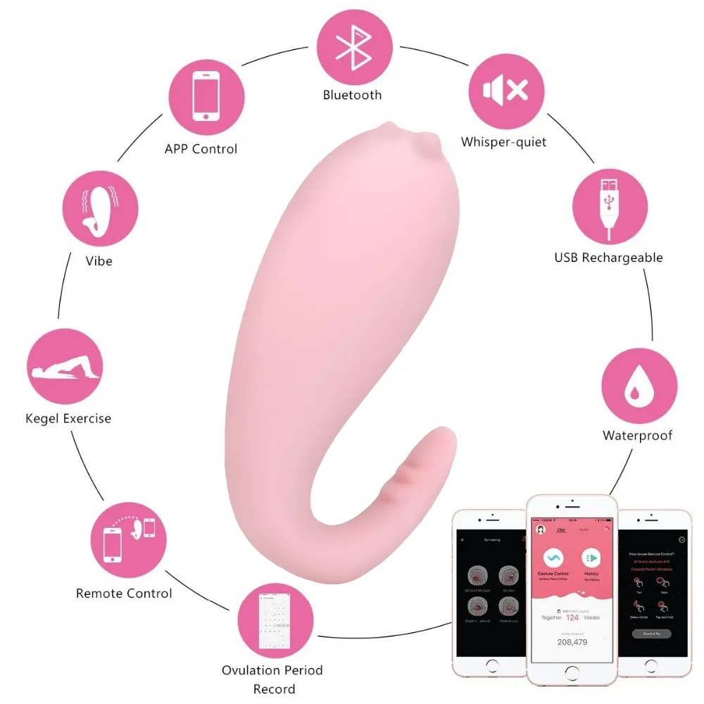 Vatine 8 Fréquence Vibrateur G-spot Massage Silicone Sans Fil App Télécommande Bluetooth Connect Monster Pub Sex Toys Pour Femmes Y19062802