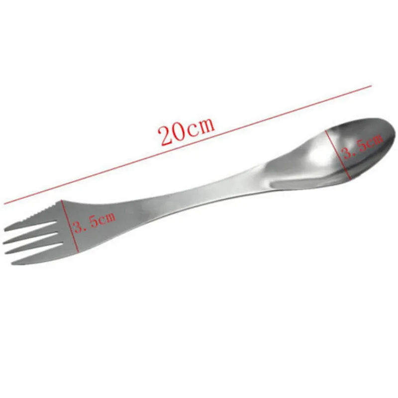 Multi-fonction Camping Knife Fork Spoon Picnic Gadget Ustensile Couteau Spoon Fork Bottle Can Douner 5 in1 In coloved Steel Spork6182264