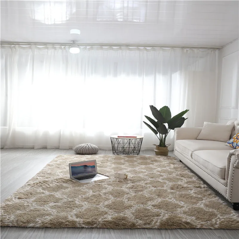 Lussuoso tappeto camera da letto in peluche con tappeti lavabili a pelo lungo soggiorno Decorazione domestica di lusso soffice tappeto grandi aree Car3218