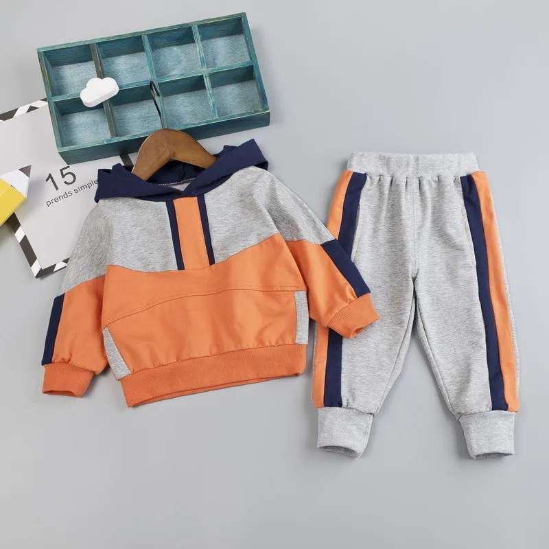 Kleinkind Junge Designer Kleidung Säuglingsanzüge Baby Jungen Mädchen Mit Kapuze Casua Patchwork Kinder T-shirt Hosen 2 Stücke Sets Kleinkind Sport T5450898