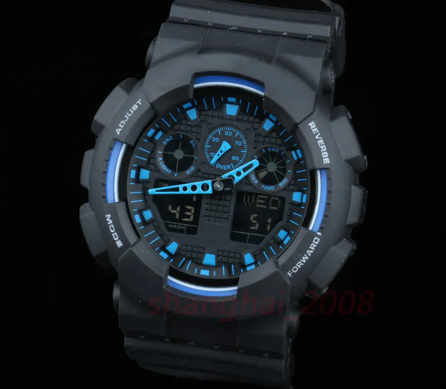 Nowy oryginalny kolor All Function Led Army Watches Watters Waterproof Watch Wathood Watch All Wskaźnik Digital Sports WristWatch2083