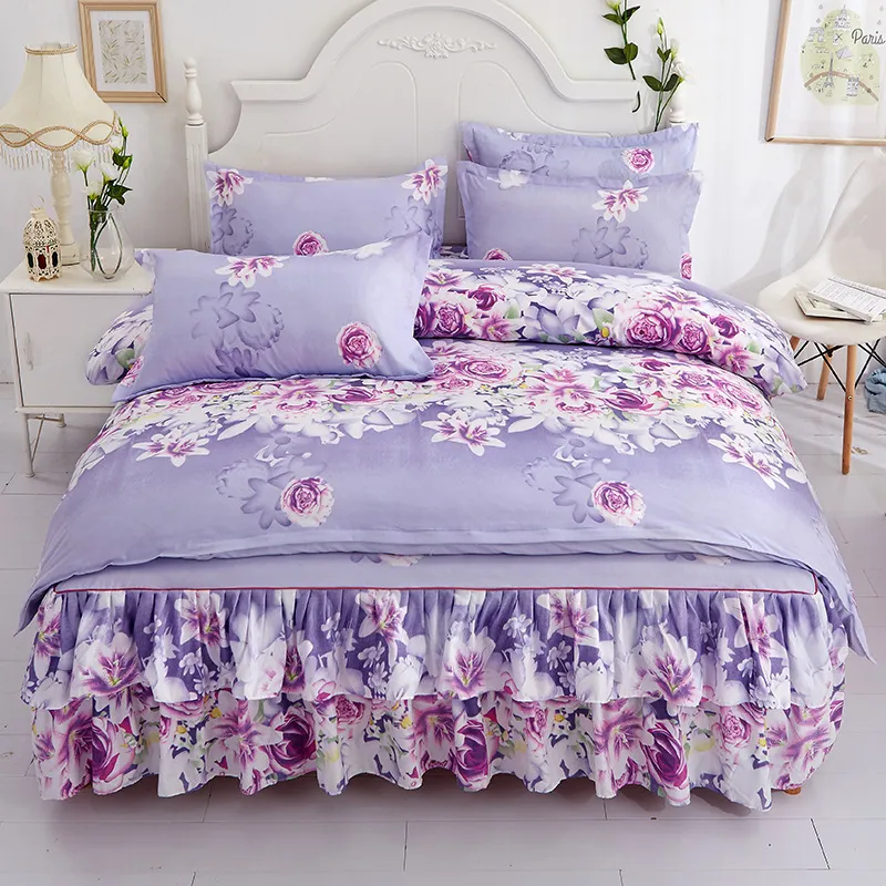 designer bed comforters sets Print Cotton Bedding Set Designer 1Bed Sheets Fashion Cotton Cover Pillow Cases Classic Soft Duvet C9083365