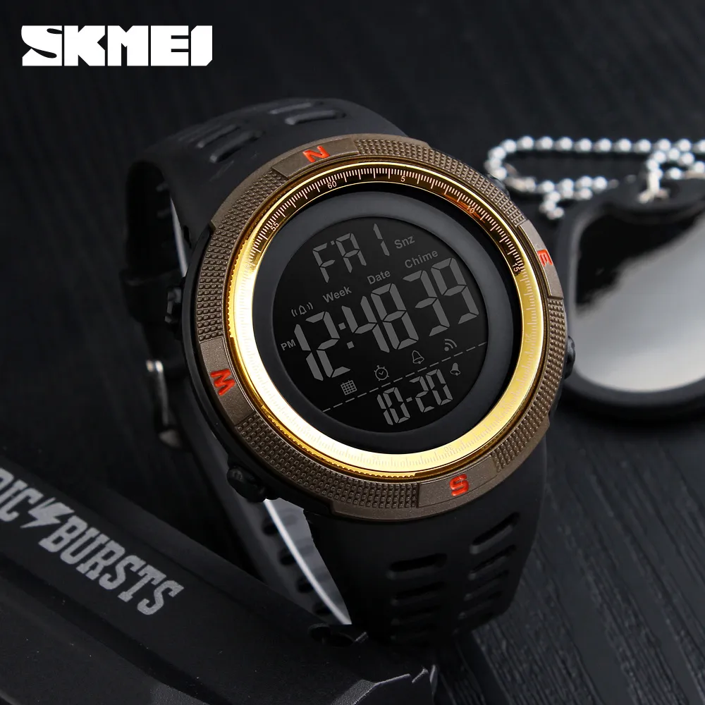 Skmei 1251 Relojes deportivos para hombre Buceo 50 m Reloj LED digital Hombres Electrónica Moda Relojes de pulsera casuales 20182687