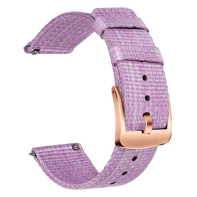 Pulseira de lona de nylon para garmin vivoactive 4 4S venu estilo luxuoso vivomove 3 3s hr pulseira de liberação rápida band340y