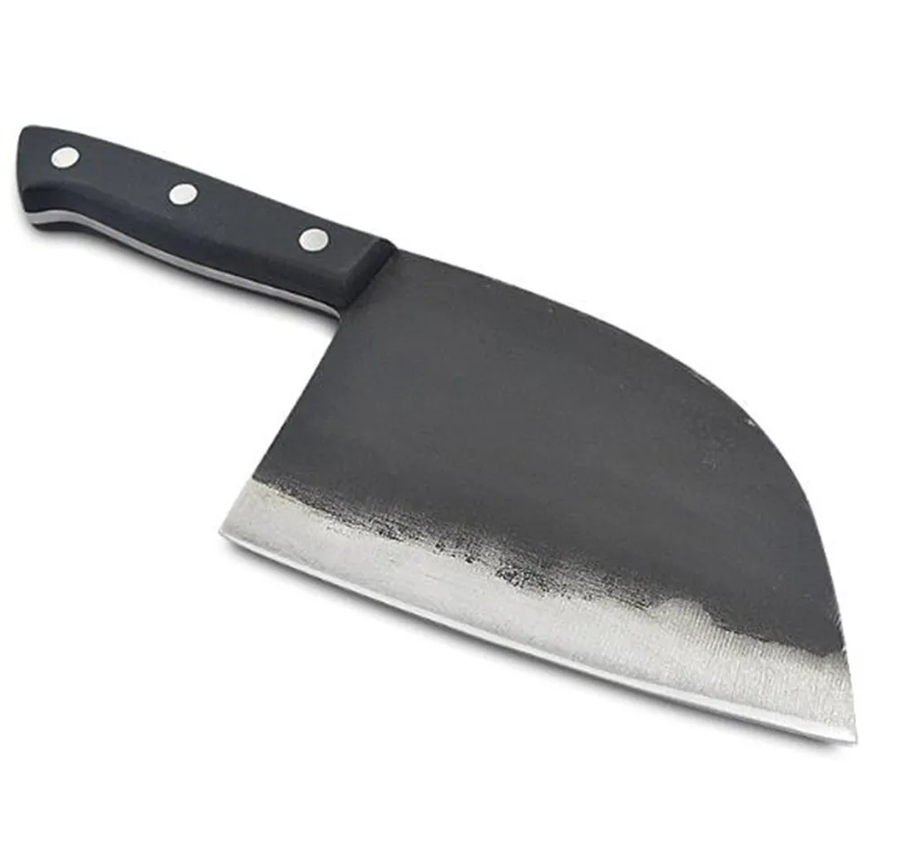 Cuchillo de Chef forjado hecho a mano de acero de alto carbono lleno de cuchillo de cocina chino cuchillo de matanza carnicero cuchillo de cortar verduras Tang completo