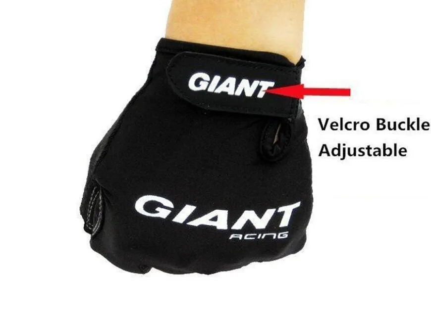 Fashion- Bike Gloves Giant Half Finger Cycling Gloves MTB Bicycle Fashion Road Motocross Outdoor Gloves Guantes Ciclismo M-XL 3Col283B
