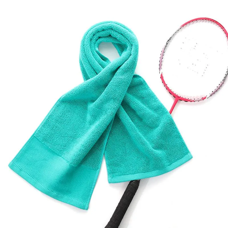 25 x 110 cm de serviette en coton broderie serviette de sport de fitness ￩tendue serviette de sport ￠ s￩chage rapide