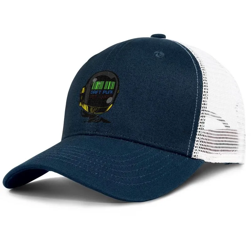 Daft Punkロゴアーミグリーンメンズとレディーストラック運転手キャップボールデザインはかわいい帽子を装着しました。6626652