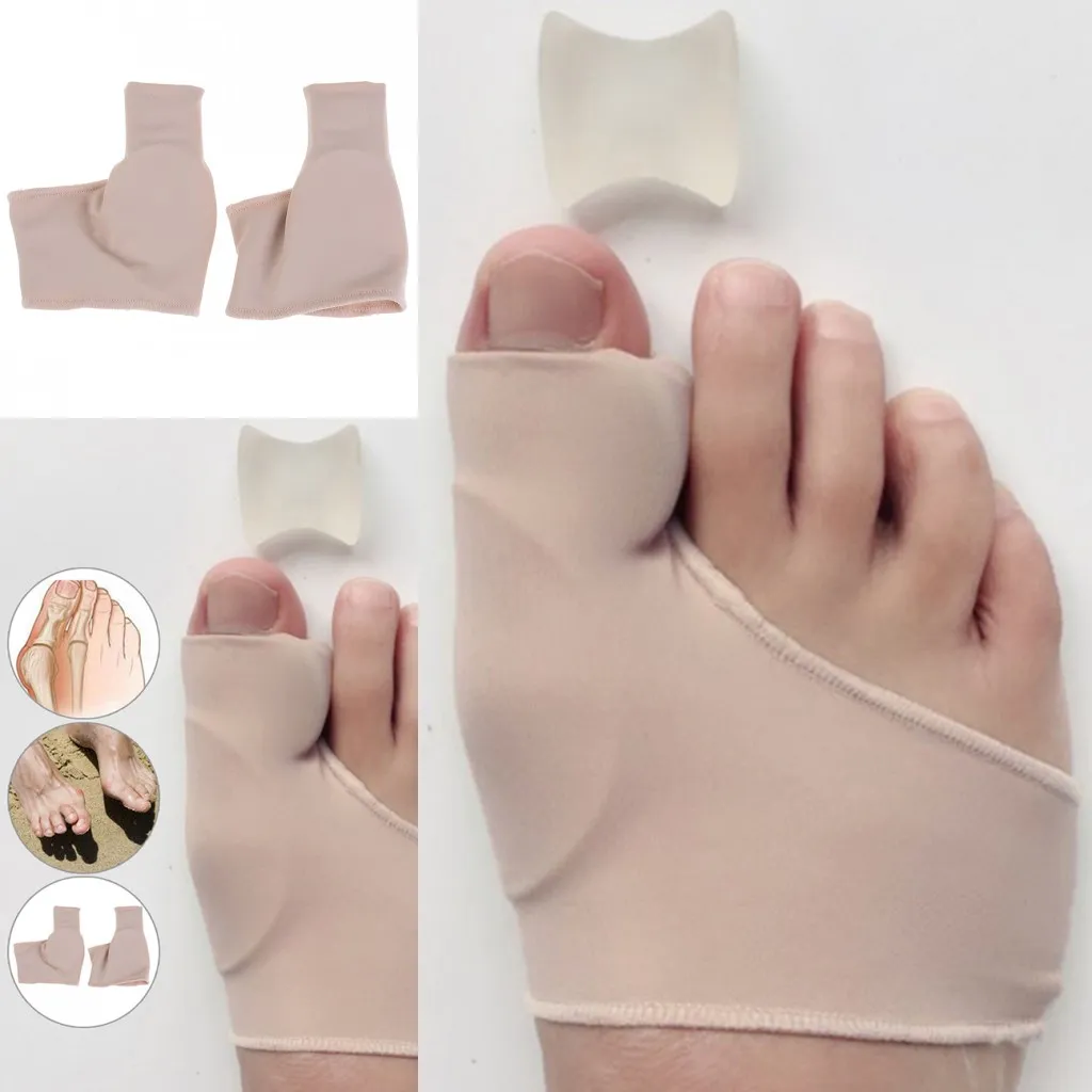 PASSAGGIO BUNION SPANDEX GEL Cuscini Stretch Hallux Valgus Protector Guard Punta Piccolo / Large Dimensioni Nude Color