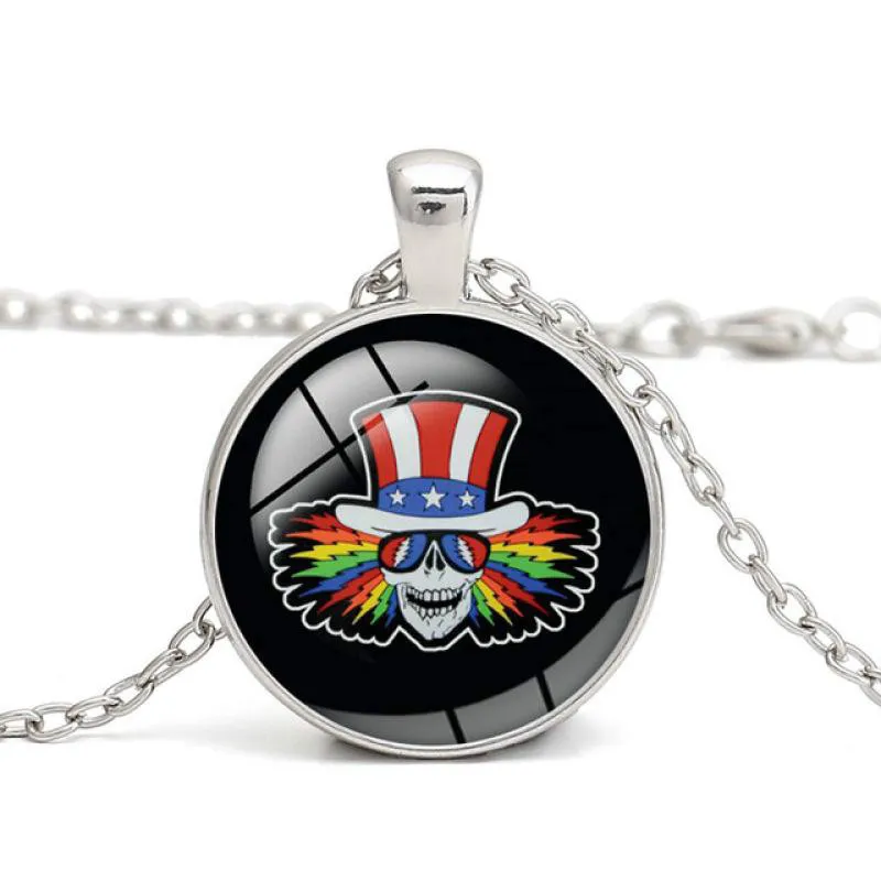 Pendant necklace famous rock band necklace fashion alloy black silver jewelry men and women fashion gift souvenirs4589040