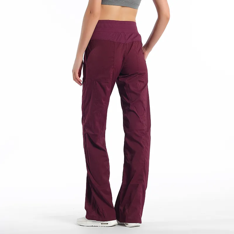 Pantaloni da yoga a vita alta da palestra Sport rilassati Lady Leggings larghi Collant sportivi da donna Pantaloni sportivi da palestra Pantaloni da jogging all'aperto Femme