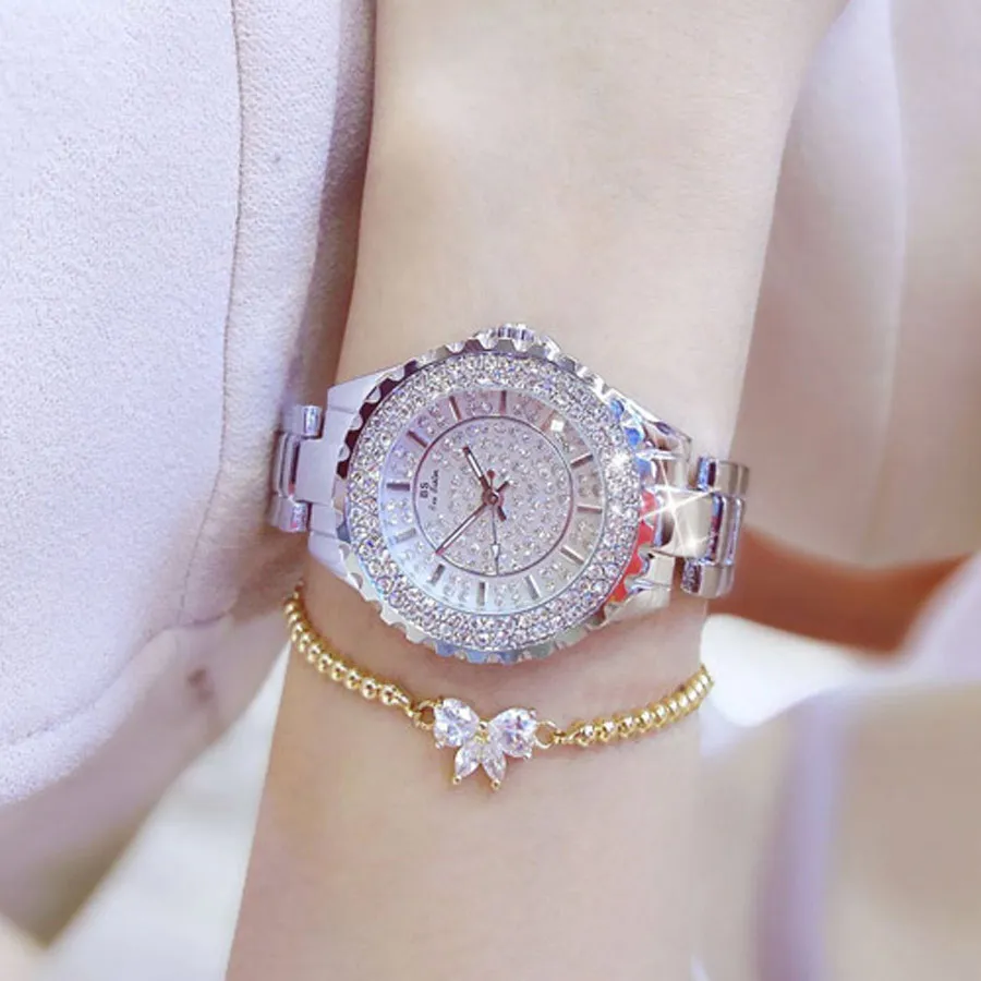 2018 nouveau haut tendance marque de luxe montre femmes or diamant argent dames montre-bracelet femmes montre à quartz or femmes montres Y190624271w