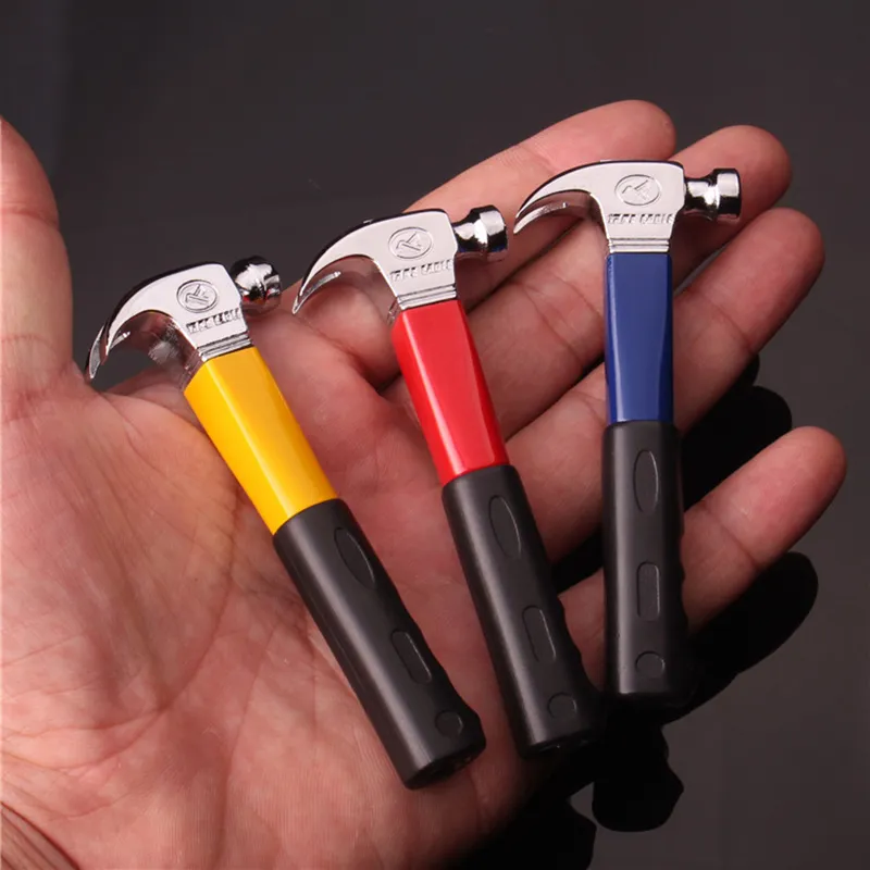 Butane Gas Lighter Creative Mini Metal Hammer shape Cigarette Lighters Portable Outdoor Flame Igniter