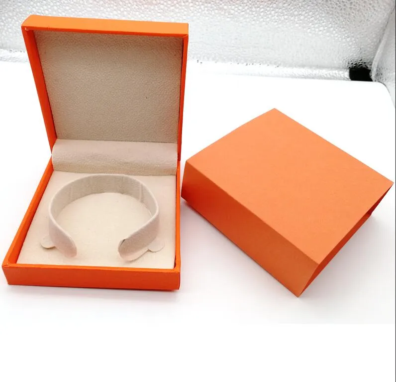 Ny ankomst mode orange färg h armband original orange lådväskor smycken presentförpackning att välja295a