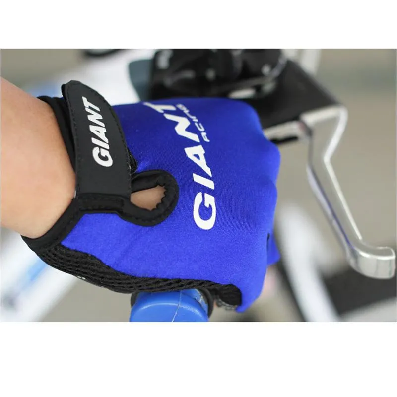 Fashion- Bike Gloves Giant Half Finger Cycling Gloves MTB Bicycle Fashion Road Motocross Outdoor Gloves Guantes Ciclismo M-XL 3Col283B