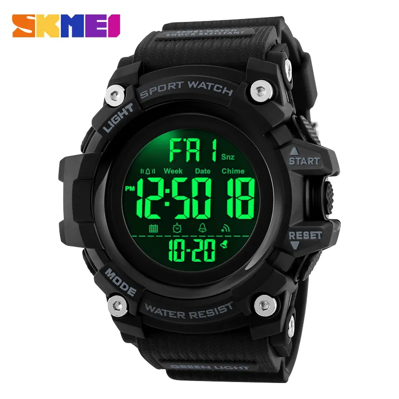 SKMEI Outdoor Sport Horloge Mannen Countdown Wekker Fashion Horloges 5Bar Waterdicht Digitaal Horloge Relogio Masculino 1384233F
