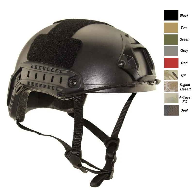 Sport extérieur MH Équipement de casque tactique rapide Airsoft Paintabl Casque de prise de vue de la tête de protection ABS ABS Version simple NO01-003