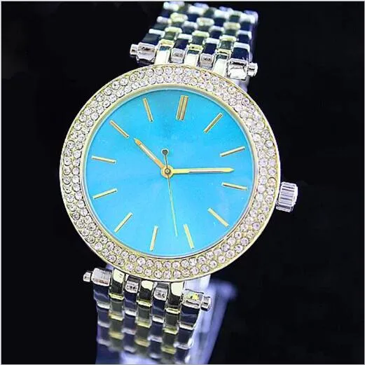 Ultra mince femme en or rose femme Diamond Flower Watches Brand Infirmière Luxury Dames Robes Femelle Pliage Boucle de bracelet Cadeaux pour GIR293Z