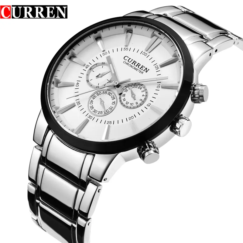 Curren Watch Retro Design mode Full Steel Quartz Male Clock New Herr Sports Wrist Watches Dropship Relogio Masculino Reloj Homb230h