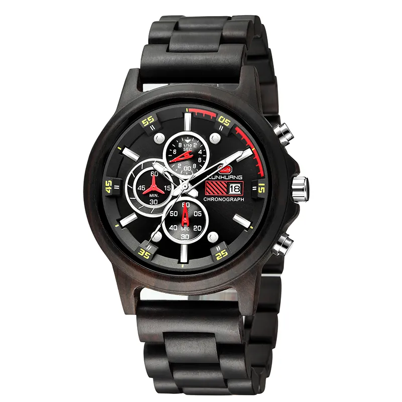 Top montre-bracelet en bois mâle Relogio Masculino montres hommes 2019 montre en bois Sport horloge numérique hommes Watches3102
