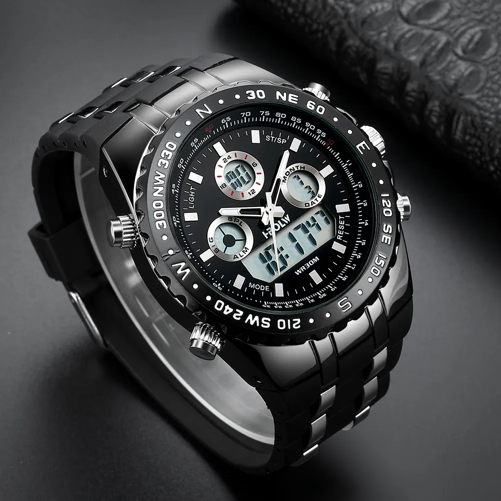 Orologio da uomo analogico digitale di lusso al quarzo nuovo marchio HPOLW orologio casual da uomo stile G impermeabile sportivo orologi militari shock CJ251C