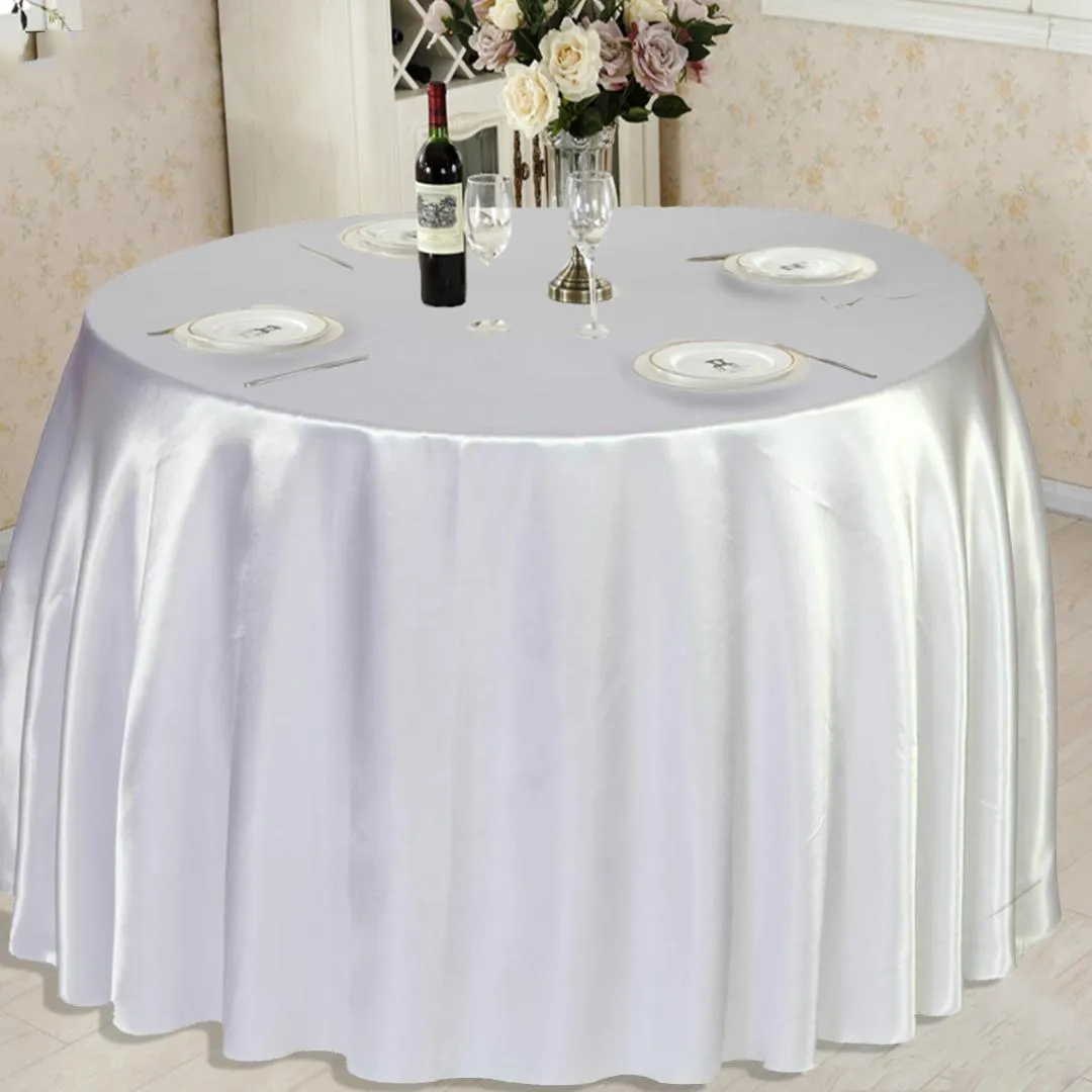 테이블 천 새틴 식탁보 57''90'120 ''웨딩 생일 파티를위한 흰색 검은 색 고기 272e