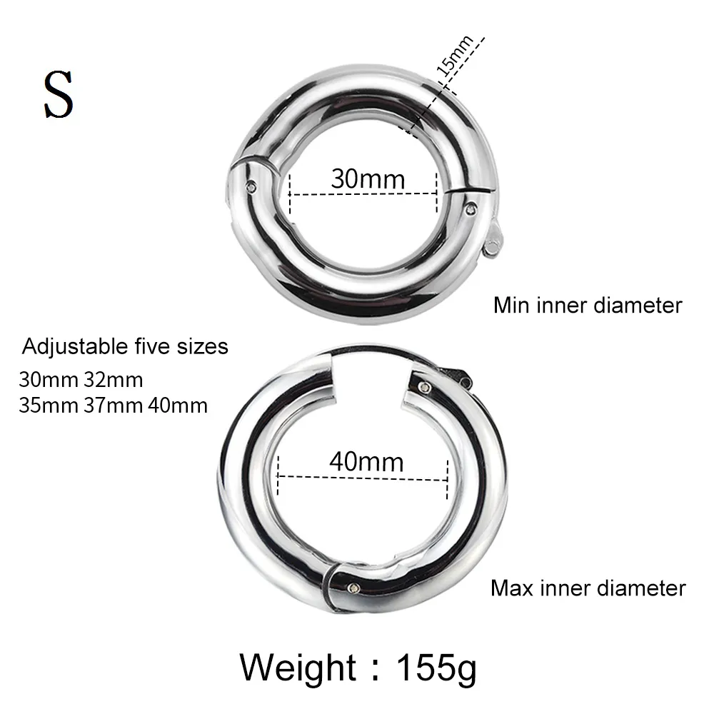 Stainless Steel Smoother Ball Stretcher Penis Ring Cock Ring Sex Toys for Men Good Cockring Time Delay Ejaculation Dick Ring T20054299012