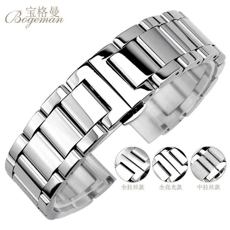 Bracelets de montre en acier inoxydable 316L, argent, 18mm, 20mm, 21mm, 22mm, 23mm, 24mm, en métal, Bracelet de montre, outil 316j
