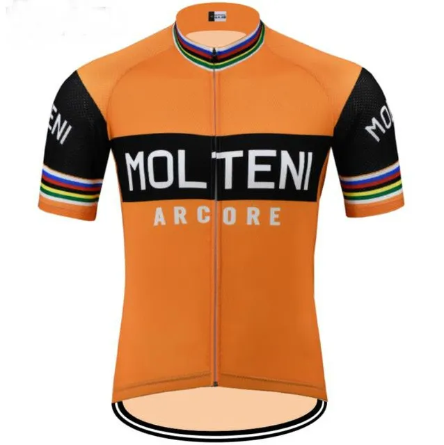 Nya 2022 män Molteni Team Cycling Jersey Set Short Sleeve Cycling Clothing Mtb Road Bike Wear 19D Gel Pad Ropa Ciclismo Bicycle MA251Y